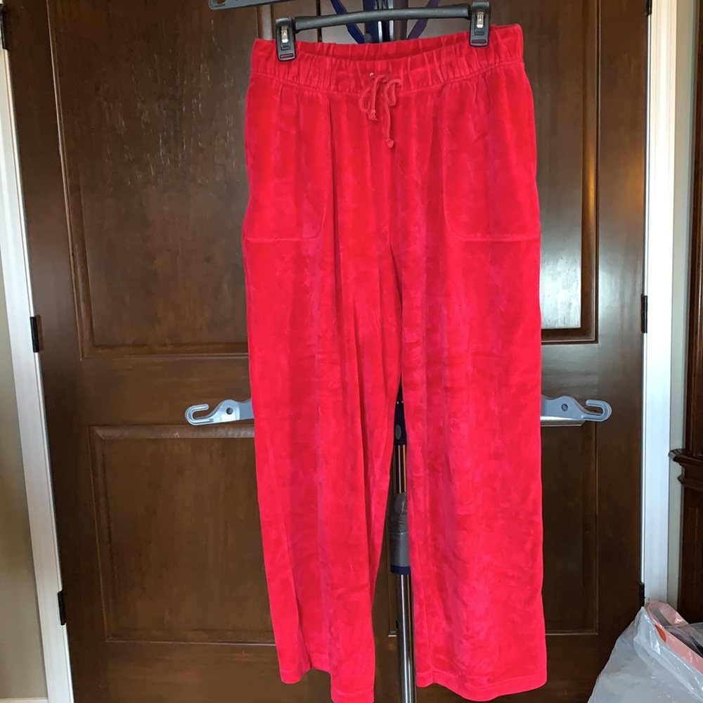 Red Velvet Lounge Pants Size L EUC Lowest Price